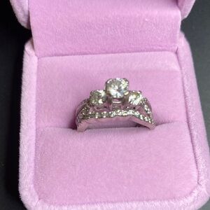 Elegant 14k Genuine Diamond Women's Ring Set